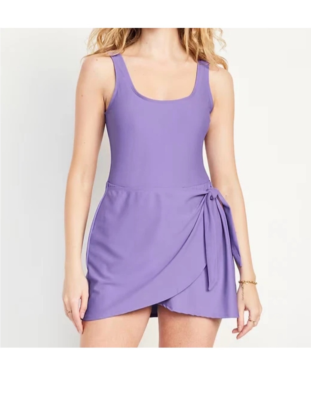 Old navy Lilac Tank Romper with Wrap Skirt swim dress nwt size 3X